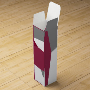 Pink Gray and White Wine Box
