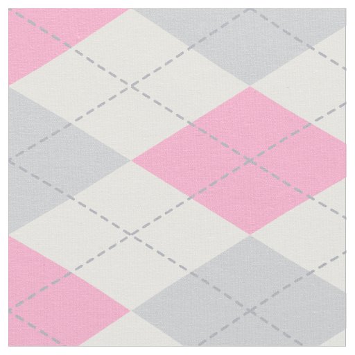 Pink Gray Argyle Pattern Fabric Zazzle Pink Gray Argyle Pattern Fabric