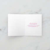 Pink Gray Black Damask Stripe Photo Thank You Card (Inside)