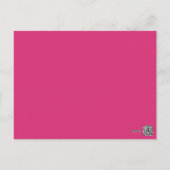 Pink Gray Black Damask Stripe Table Number Card (Back)