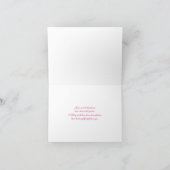 Pink Gray Black Damask Stripes Thank You Card (Inside)
