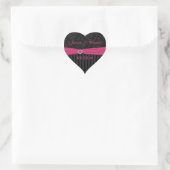 Pink Gray Black Damask Wedding Favor Sticker (Bag)