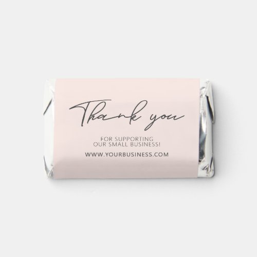 Pink  Gray Business Logo Thank you Hersheys Miniatures