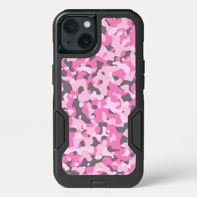 Pink & Gray Camouflage Otterbox Case (Back)