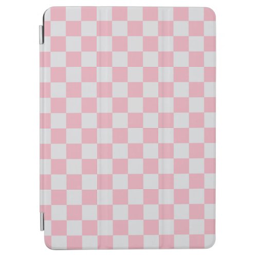 Pink  Gray Check Checkered Checkerboard Pattern iPad Air Cover