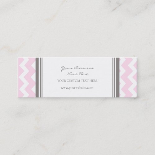 Pink Gray Chevron Retro Business Cards