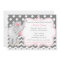 Pink Gray Elephant Baby Shower Invite