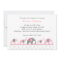 Pink & Gray elephants on books baby shower invite