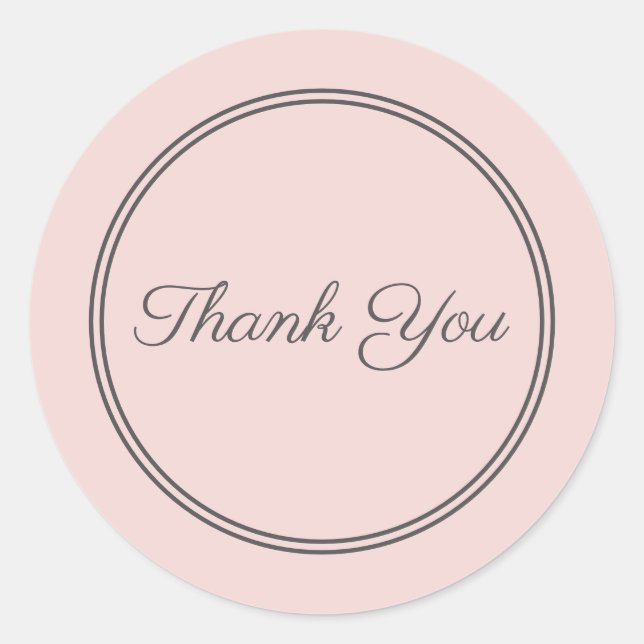 Pink Gray Envelope Seal Thank You Script Text (Front)