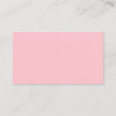 Pink, Gray Floral, Chevron Stripes Place Card (Back)