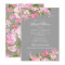 Pink Gray Floral Shabby Chic Bridal Shower Invite