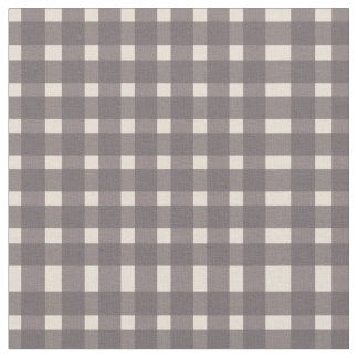 Pink Gray Gingham Pattern Fabric