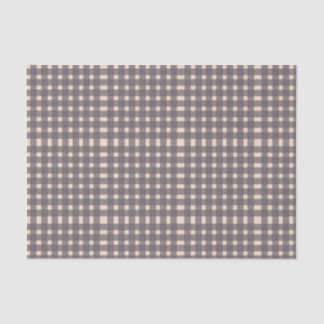 Pink Gray Gingham Pattern Tissue Paper