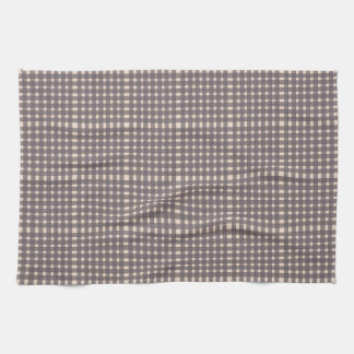 Pink Gray Gingham Plaid Pattern Kitchen Towel