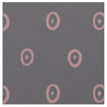 Pink &amp; Gray Hand Drawn Circles Pattern Fabric