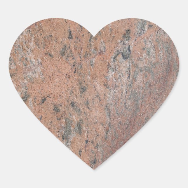 Pink & Gray Marble Heart Sticker (Front)