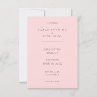 Pink & Gray Minimalist Modern 2 V2 Save The Date