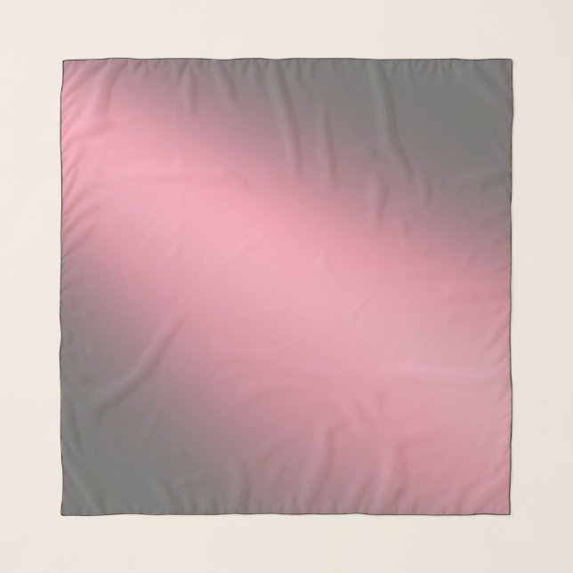 pink / gray Ombre Chiffon Scarf (Front)