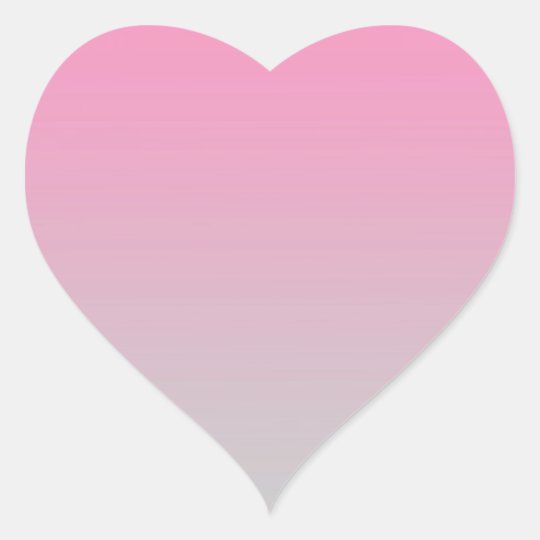 Pink & Gray Ombre Heart Sticker | Zazzle.com