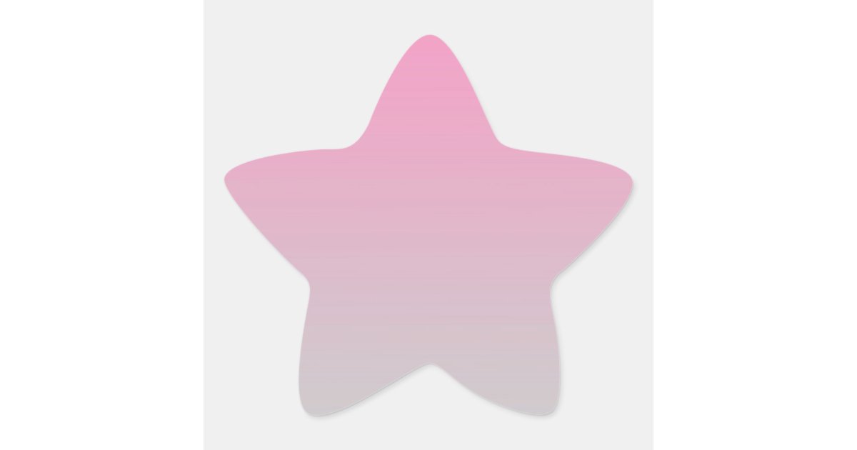 Pink & Gray Ombre Star Sticker Zazzle