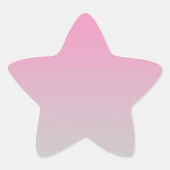 Pink & Gray Ombre Star Sticker (Front)