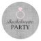 Pink & Gray Ring Design Bachelorette Party Sticker