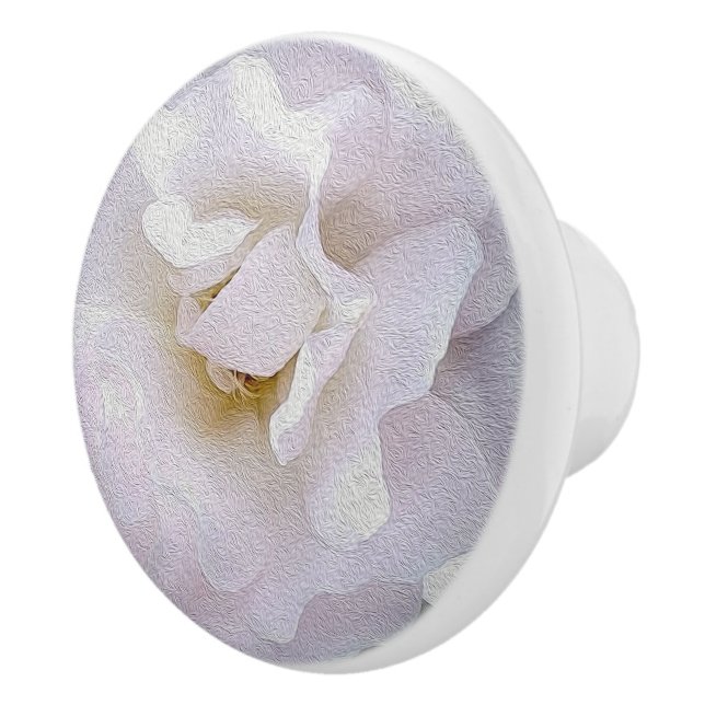 Pink gray rose ceramic knob (Right)