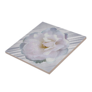 Pink gray rose ceramic tile