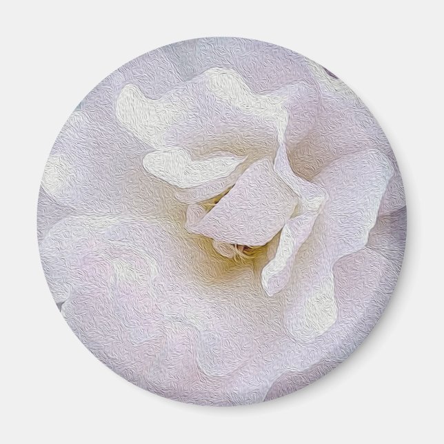 Pink gray rose magnet (Front)