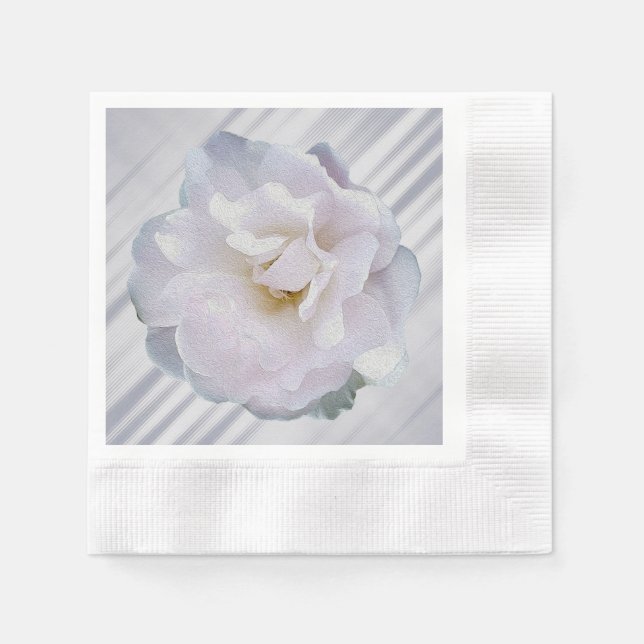 Pink gray rose napkins (Front)