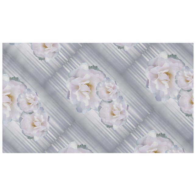Pink gray roses tablecloth (Front (Horizontal))