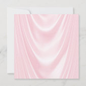 Pink Gray Satin Pearl Chair Baby Shower Invitation (Back)