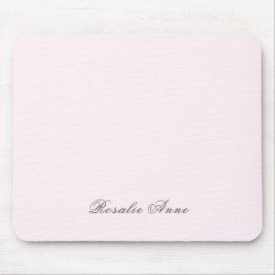 Pink Gray Script Name Mouse Pad