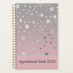 Pink Gray Stars Ombre Stylish Chic Modern  Planner