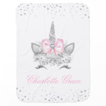 Pink Gray Unicorn Baby Girl