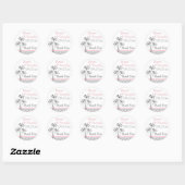 Pink, Gray, White Floral Chevron Stripes Sticker (Sheet)
