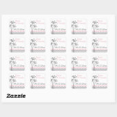 Pink, Gray, White Floral Chevron Stripes Sticker (Sheet)