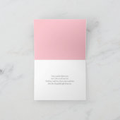 Pink, Gray, White Floral, Chevron Thank You Card (Inside)