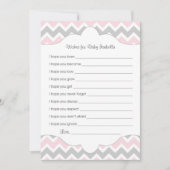 Pink Gray Wishes for Baby / great baby shower idea (Front)
