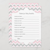 Pink Gray Wishes for Baby / great baby shower idea (Front/Back)