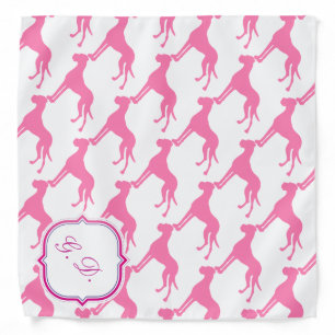 Pink Great Dane Bandana
