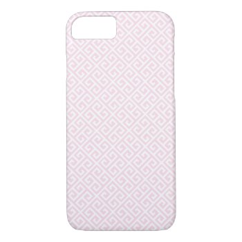Pink Greek Key Pattern Iphone 7 Case by EnduringMoments at Zazzle