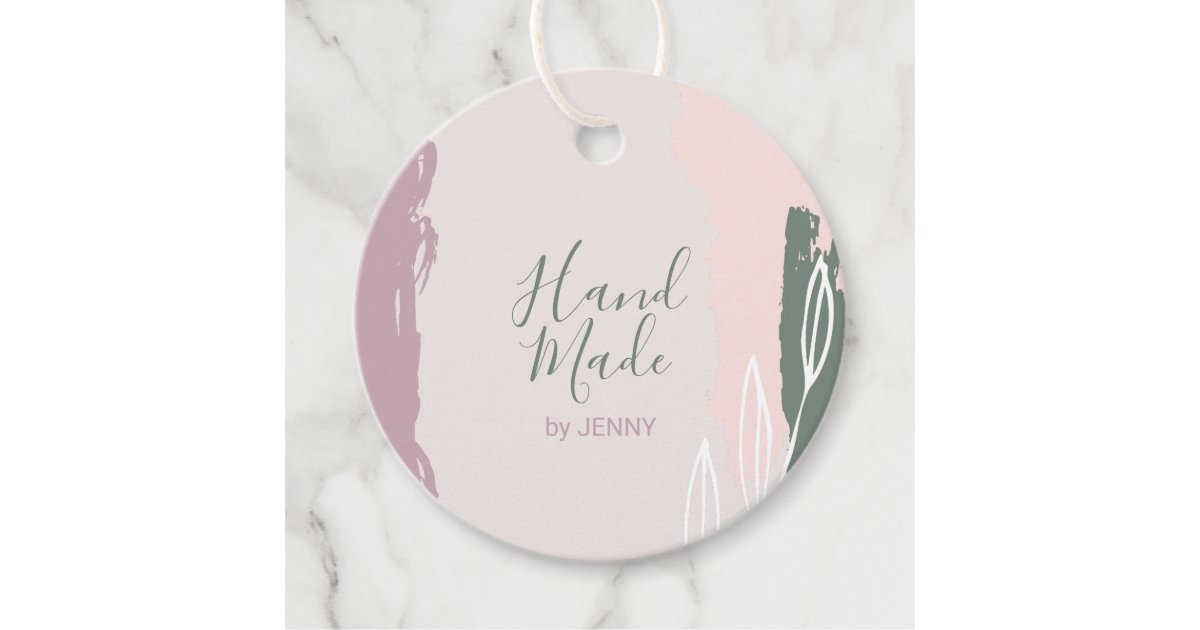 Pink Green Abstract Handmade Craft Package Zazzle Com