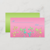 Pink, Green, and Blue Floral Placecards (Front/Back)