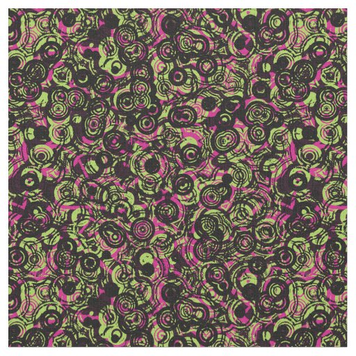 pink green and charcoal abstract fabric