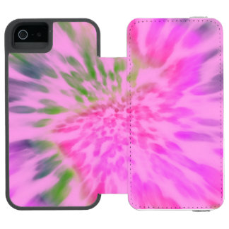 pink green and purple tie dye iPhone SE/5/5s wallet case