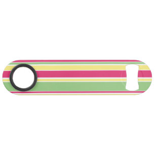Pink, green and yellow stripes bar key