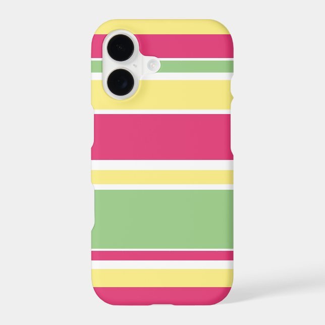 Pink, green and yellow stripes Case-Mate iPhone case (Back)