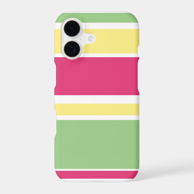 Pink, green and yellow stripes Case-Mate iPhone case (Back)