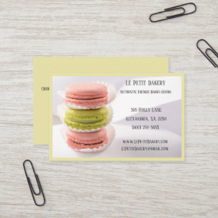 Pink Green Bakery Baker Pastry Chef Macaron Business Card